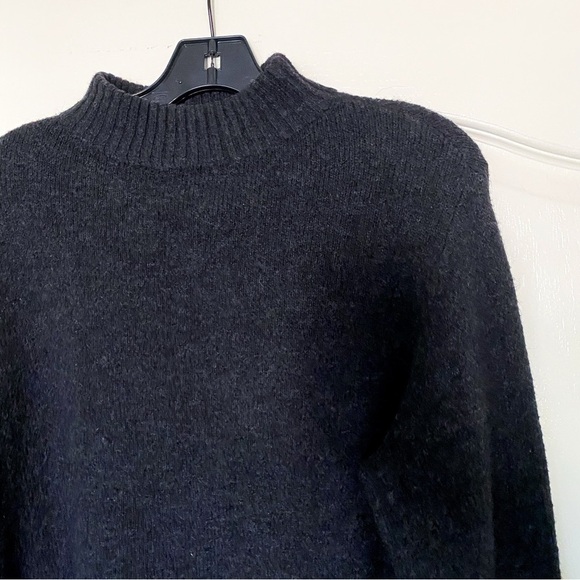Jenni Kayne Sweater Oversized Cotton Ribbed Knit Alpaca Wool Charcoal XXS EUC - Picture 5 of 11